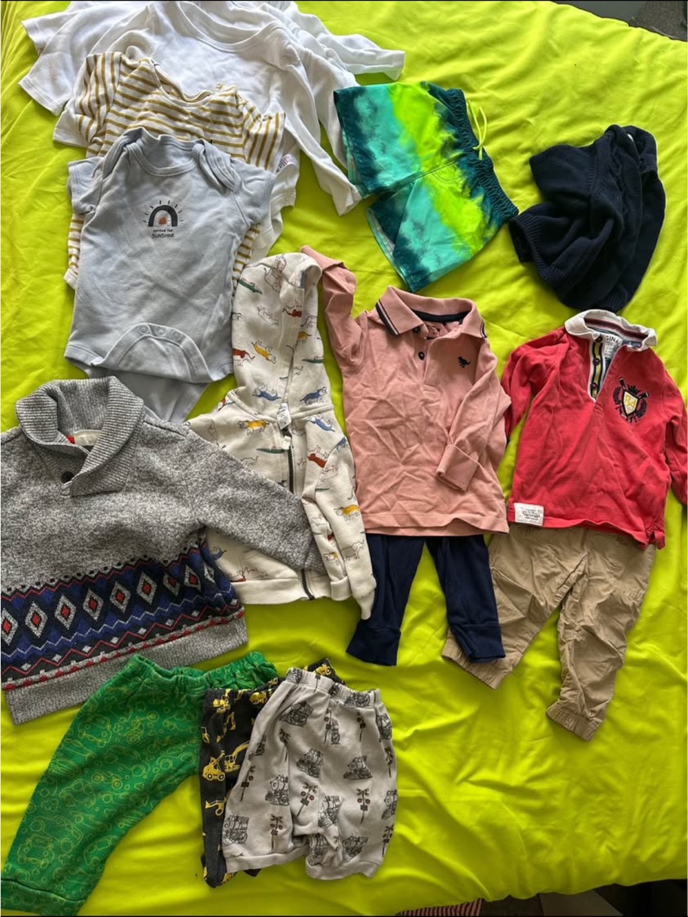 Mixed Baby & Toddler Clothing Bundle - Assorted Colors